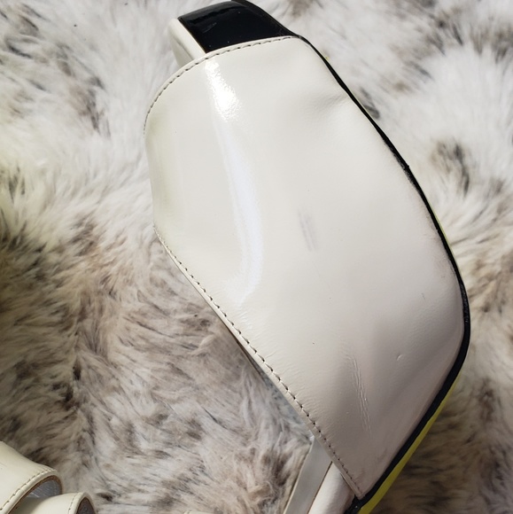 {Ruthie Davis} White Heels with Neon Bottoms - Picture 7 of 8